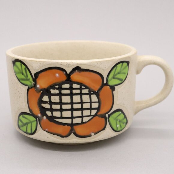 Vintage Otagiri Japan Floral Flower Speckled Soup Mug, Set Of 4 Bowl - Picture 10 of 11